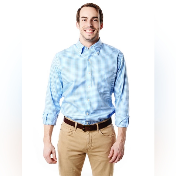 Peter Millar Other - Peter Millar Nanoluxe Twill Check Long Sleeve Shirt, Men's, Size Extra Large